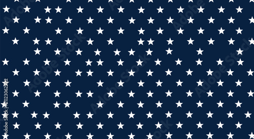 Foto Independence day stars pattern navy blue background with white stars