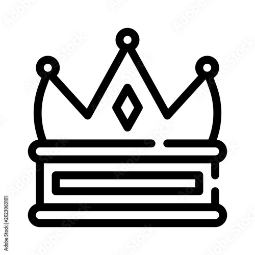 Obraz na plátne crown line icon