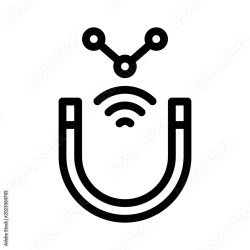Tableau sur toile magnetism line icon