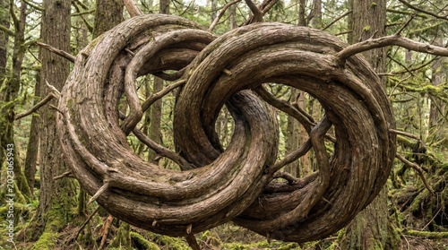 Tree trunk looping infinitely impossible geometry