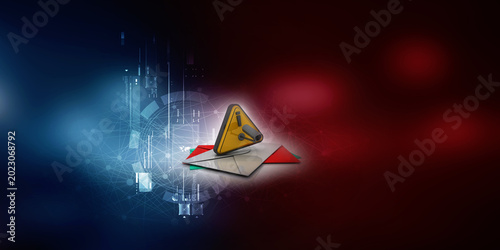 3d rendering Envelope under CCTV camera
    