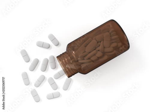 Bottle with pills
