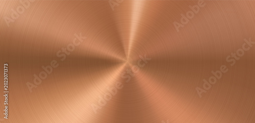 Photos Radial Brushed Copper Bronze Metallic Surface with Concentric Circular Reflectiv