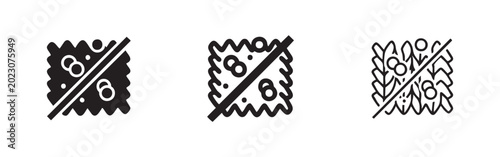 Canvastavla Gluten Free Grain Allergen Warning Icon Set