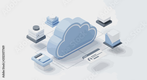 Cloud computing technology and data storage.