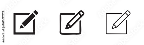 Fotografie Edit or compose icon set