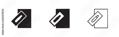 Canvastavla Trowel and plasterboard icon set, construction and renovation tool symbols for building work
