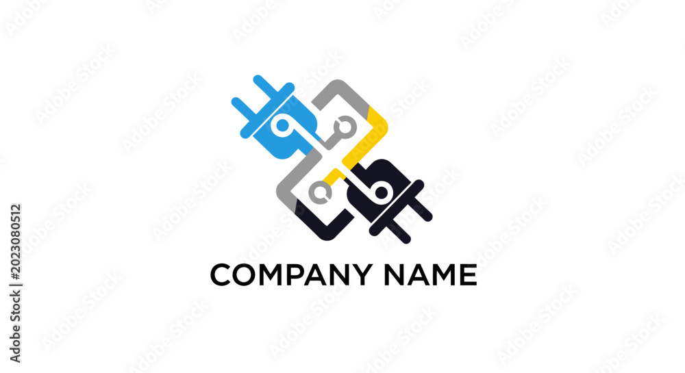 Fototapeta premium A logo design with interconnected gears.