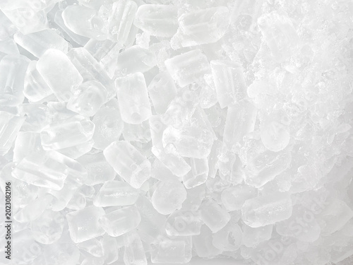 Refreshing cold ice cubes texture, perfect for summer beverage backgrounds.