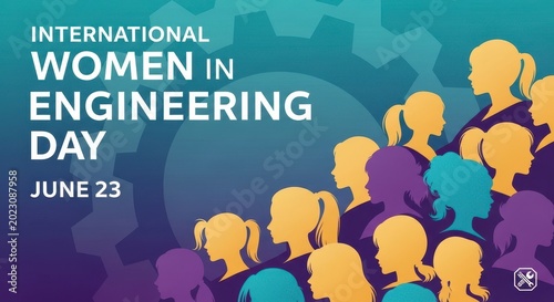International Women in Engineering Day illustration with diverse female engineers
