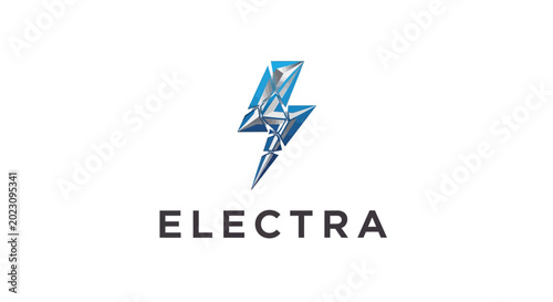 Tablou pe pânză Electra logo with lightning bolt symbol.