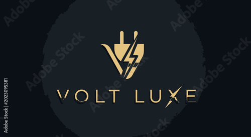Bild auf Leinwand Volt Luxe luxury brand logo design.