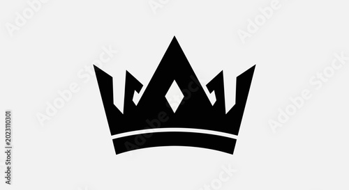 Black crown icon on white background