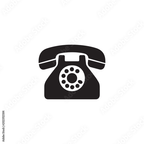 Old messenger phone icon silhouette vector design art illustration.
