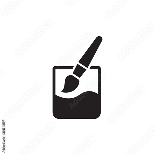 Paint brush wash icon silhouette vector design art illustration