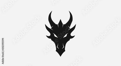 Dragon head silhouette symbol