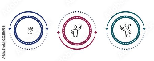 Φωτογραφία outline feelings icons set - funny human, awful human, annoyed human