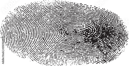 Konstfotografi Black and white fingerprint pattern thumbprint