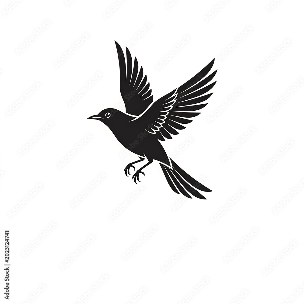 Fototapeta premium black and white bird