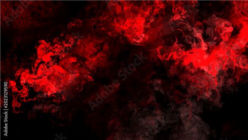 Foto Dramatic red smoke background on black, abstract fire and flame texture vector,