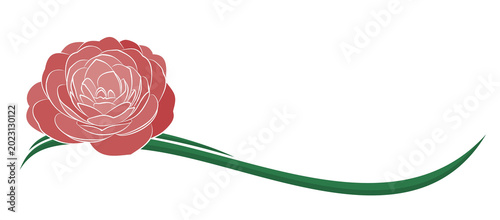 A symbol of the red stylized rose.