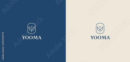 elegant cosmetic and beauty brand logo template suitable for skincare companies, makeup brands, beauty salons, spas, cosmetic products, and wellness businesses.