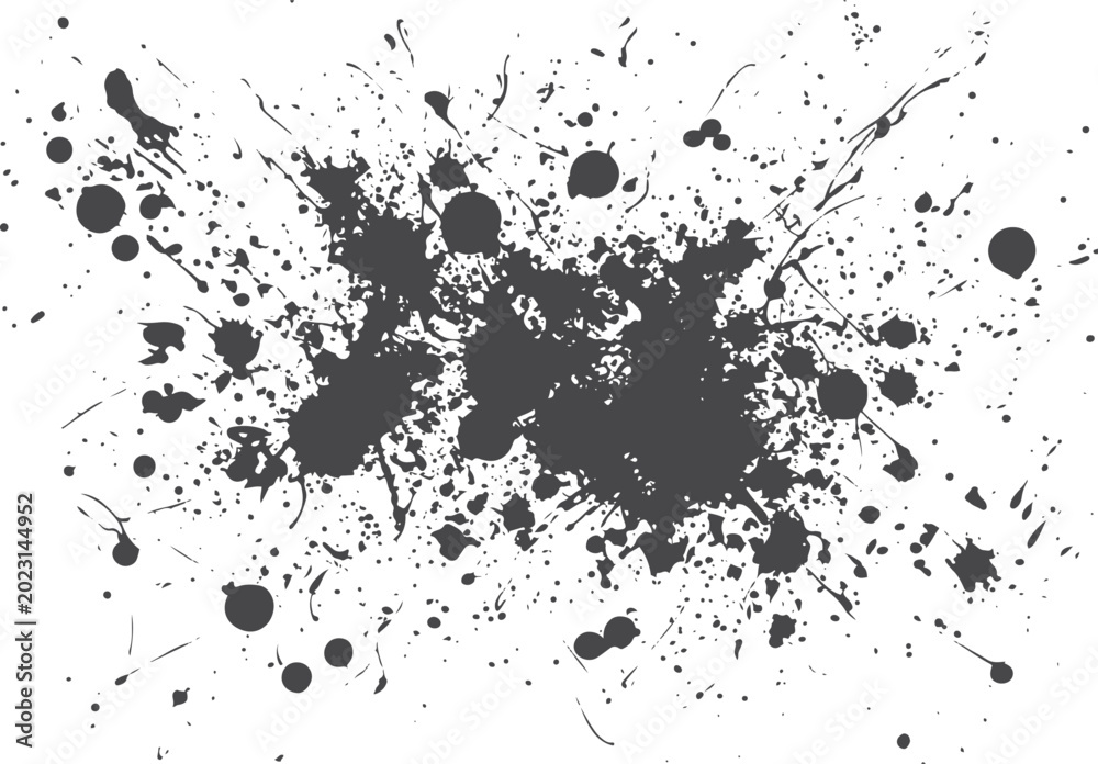 Fototapeta premium Dark gray ink splatter grunge background