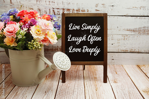Canvas Print Live Simply Laugh Often Love Deeply Motivational And Inspirational Quotes