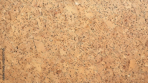 Natural Cork Board Texture Macro – Organic Brown Tones, Soft Even Lighting, Highly Detailed Surface, Clean Edges, Large Empty Area for Sticky Notes or Text, Office Background Concept