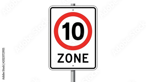Speed limit sign, road sign, traffic sign, speed zone indicator