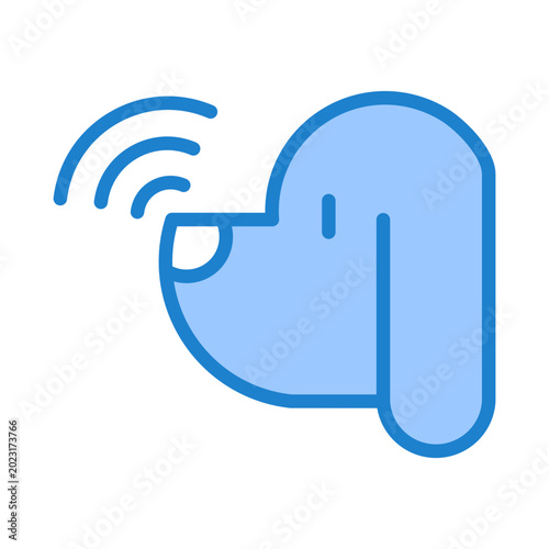 Fotografie Packet Sniffer Icon - Duotone Blue Color