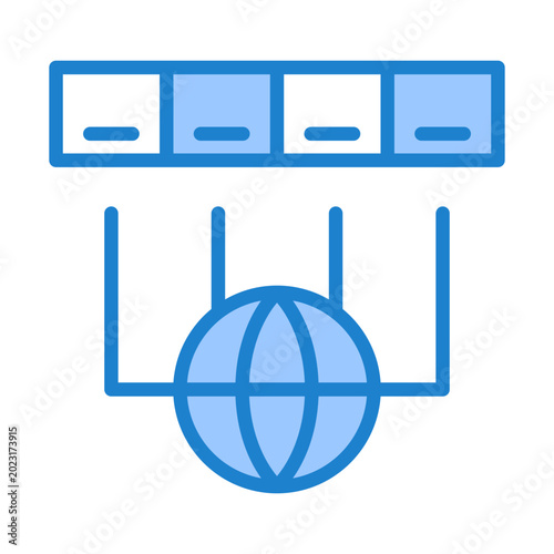 Canvastavla Ip Address Icon - Duotone Blue Color