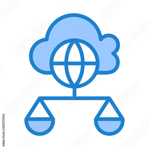Obraz na płótnie Load Balancer Icon - Duotone Blue Color