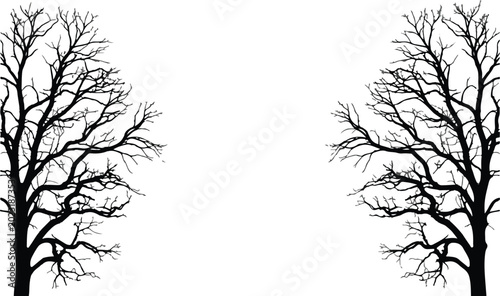 Conceptual Silhouette of a Vintage Street Lamppost Overgrown with Ivy Leaves Vector Illustration