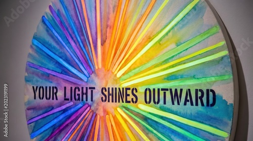 Radiant Light Shines Outward Abstract Design