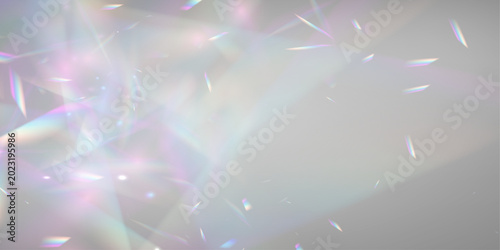 Obraz na plátně Crystal diamond prism scatters rainbow neon light through glass glitter beneath sun rays
