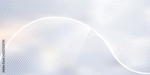 Clean light abstract backdrop featuring subtle pastel tones and dynamic white wave lines. Ideal for tech, corporate, and professional visual projects.