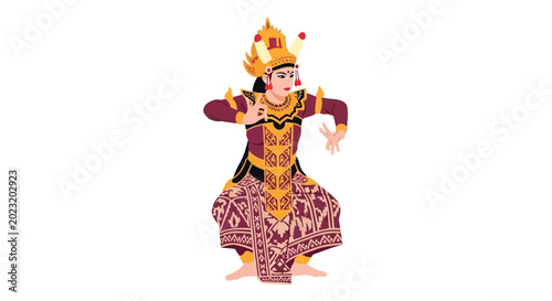Bild auf Leinwand Balinese Dancer Traditional Indonesian Performing Arts Costume