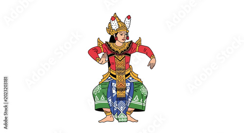 Bild auf Leinwand Balinese Traditional Dancer in Colorful Costume