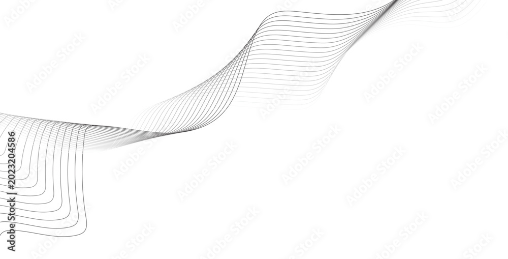 Ταπετσαρία abstract black flowing wave line background with smooth geometric curves minimal