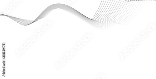 Foto abstract gray flowing wave line background with smooth dynamic curves minimal mo