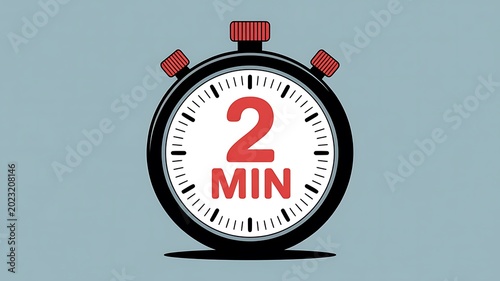 Stopwatch, timer, 2 minutes, sports, workout, exercise, clock
