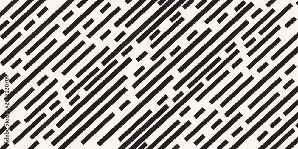 Obraz premium Abstract striped geometric seamless pattern.vector lines black-white background, Geometrical monochrome design.