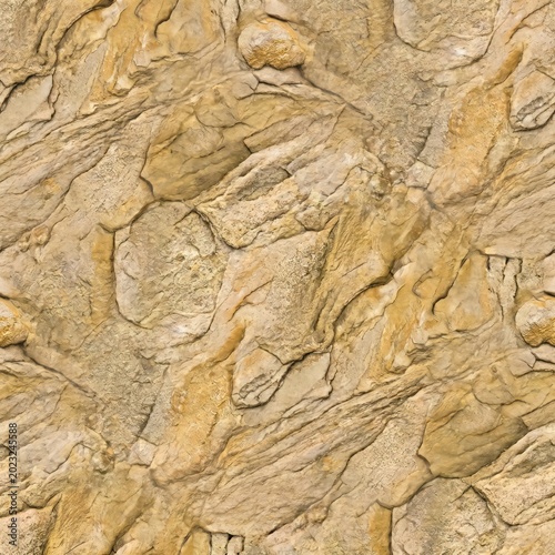Detailed Texture of Natural Stone Surface with Rough and Weathered Appearance.