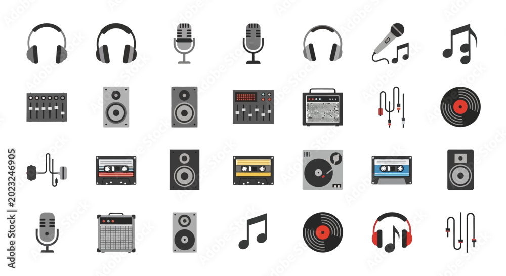 Fototapeta premium Music Icons Set