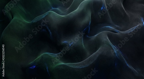 Abstract Artwork with Neon Lights and Dark Background