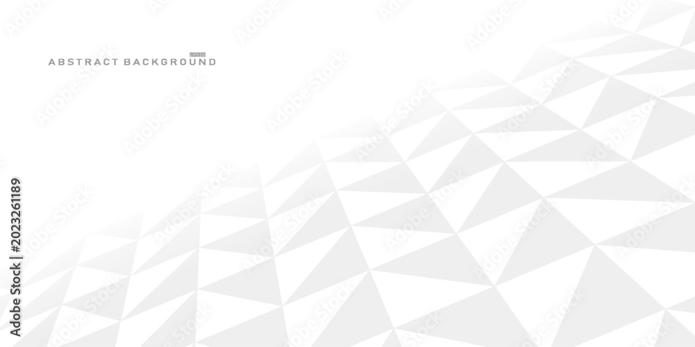 Obraz premium White futuristic abstract minimal background. Geometric polygon mosaic texture. Light clean infinity contemporary concept for business, technology, science, architecture design