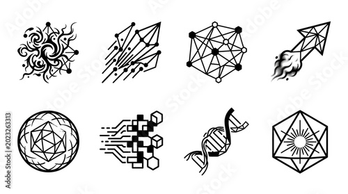 Abstract Network Technology Connection Illustration Design