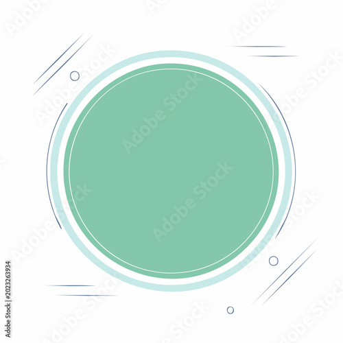 Abstract Geometric Circle with Lines and Dots