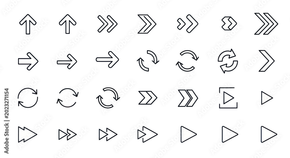 Fototapeta premium Arrow icons set for design elements